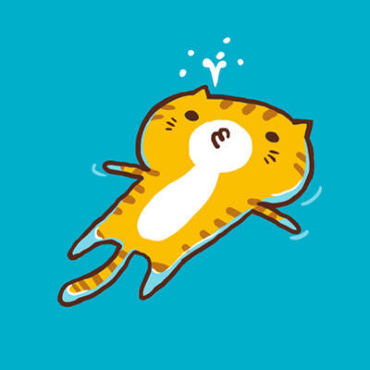 带着主子们游泳去～#罗罗布每日一图#猫咪游泳头像