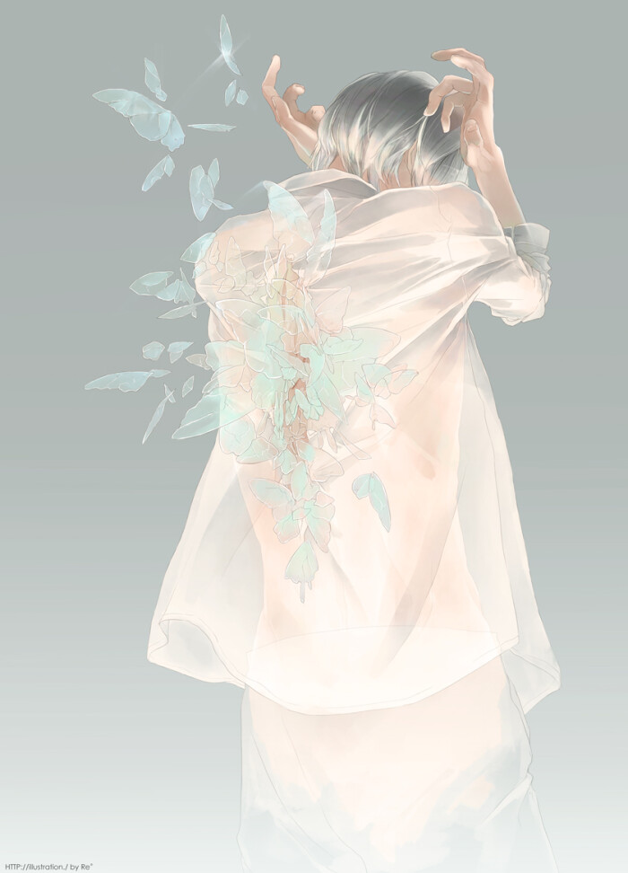 p站精选| p站画师:re° 侵删动漫,二次元,插画,手,唯 ,,意境