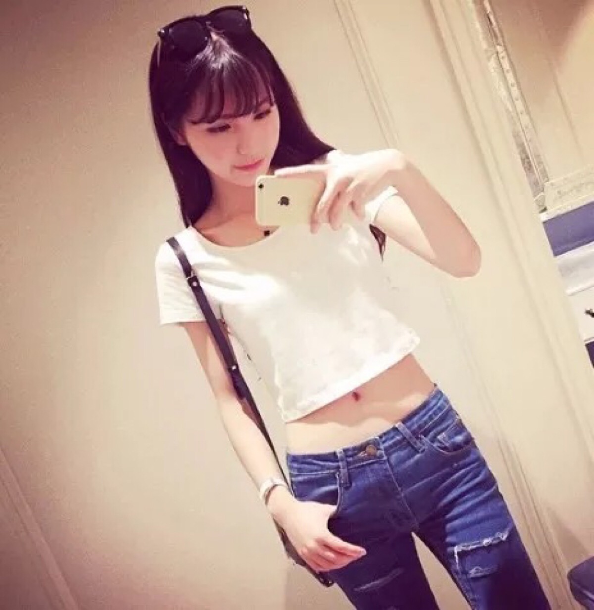 2017韩版女生超短装显瘦露肚脐t恤夏季潮女短袖高腰短款上衣服潮.