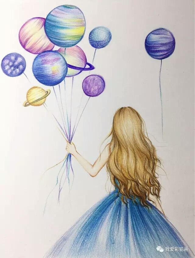 彩铅画――《握紧我的世界》