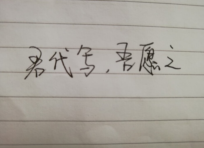 君代写,吾愿之.