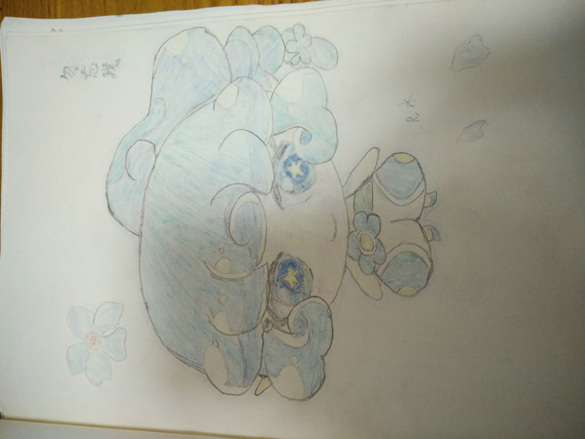 本人手绘卡通 动漫 游戏 漫画人物 玛格丽特的小迷 小花仙 彩铅手绘