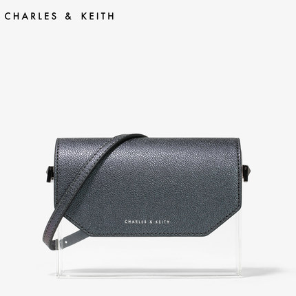 charles&keith 小方包 ck2-70670635 欧美透明单肩包斜挎女包