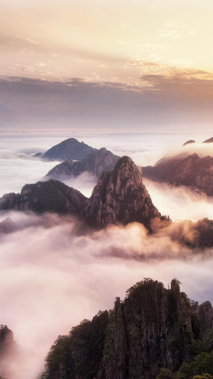 高清手机壁纸 风景 云雾 山