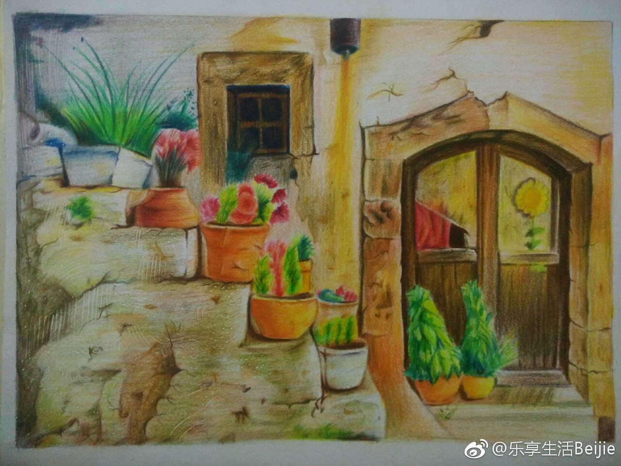 【彩铅手绘】风景画 作者@乐享生活beijie