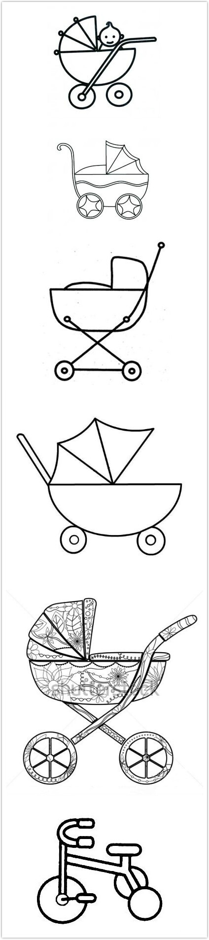 简笔画 婴儿车