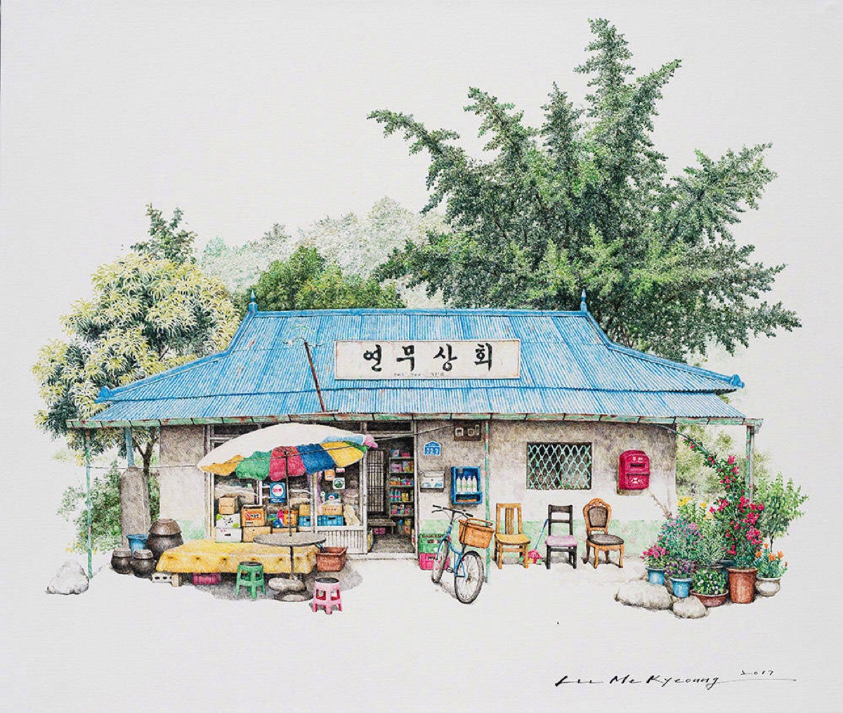 韩国便利店插画