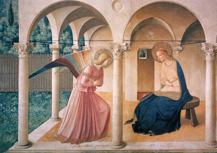 又名天使报喜|天使加百列奉上帝旨意,通知少女时的圣母玛利亚即将受孕