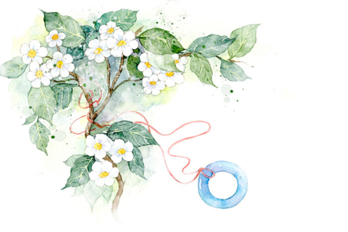 古风水彩--【首饰绘】作者:猫耳朵菲菲