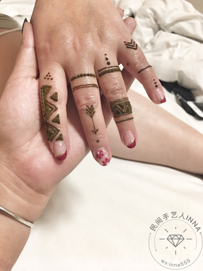 海娜手绘 印度海娜 henna 汉娜 曼海蒂