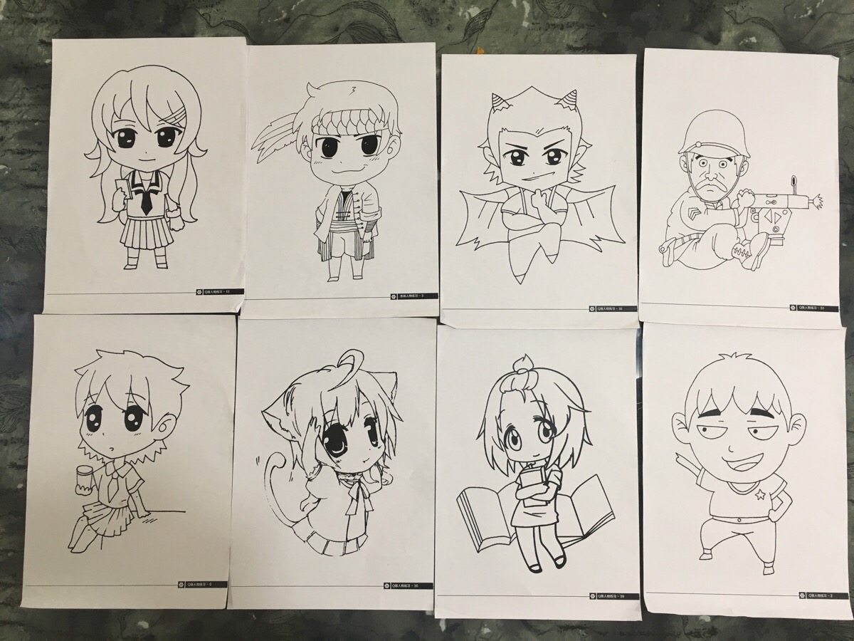 q版人物卡通画