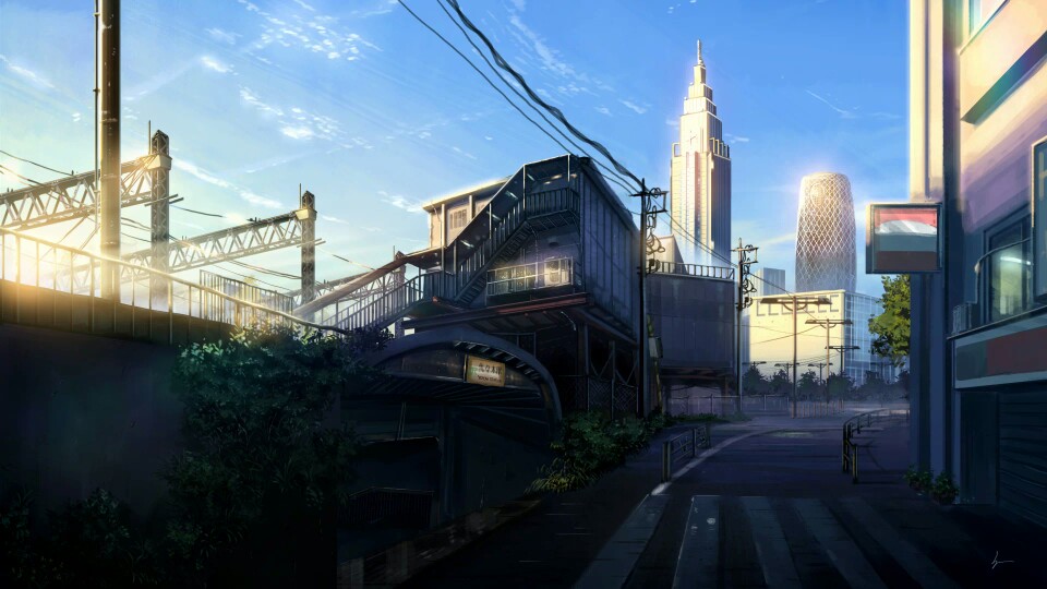 路边动漫场景