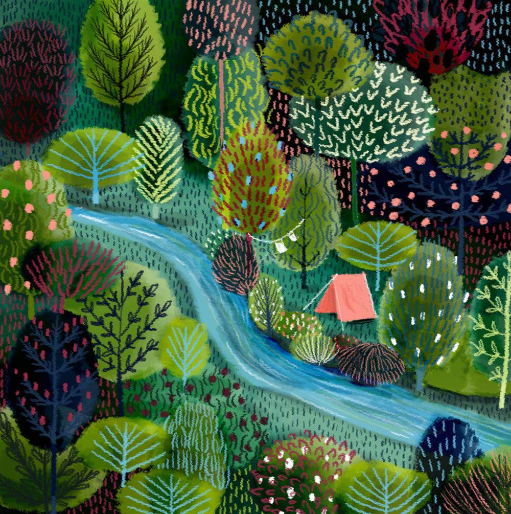 小清新森林主题插画 / jane newland