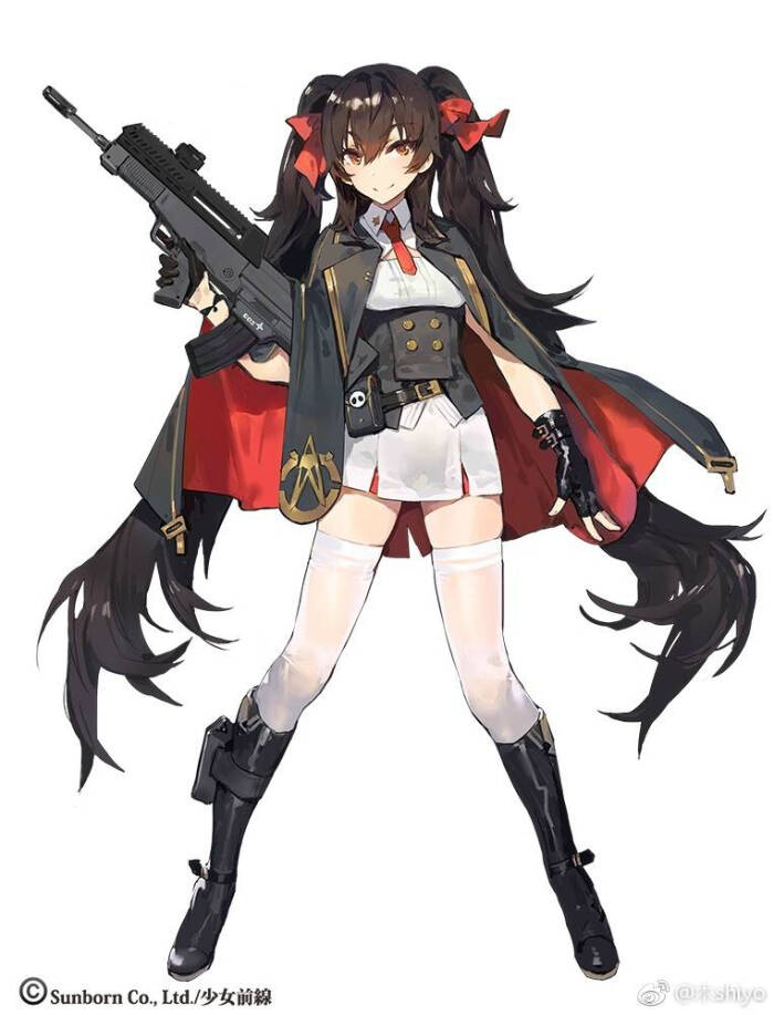 少女前线 美少女 人设 人物全身像 枪 武器娘