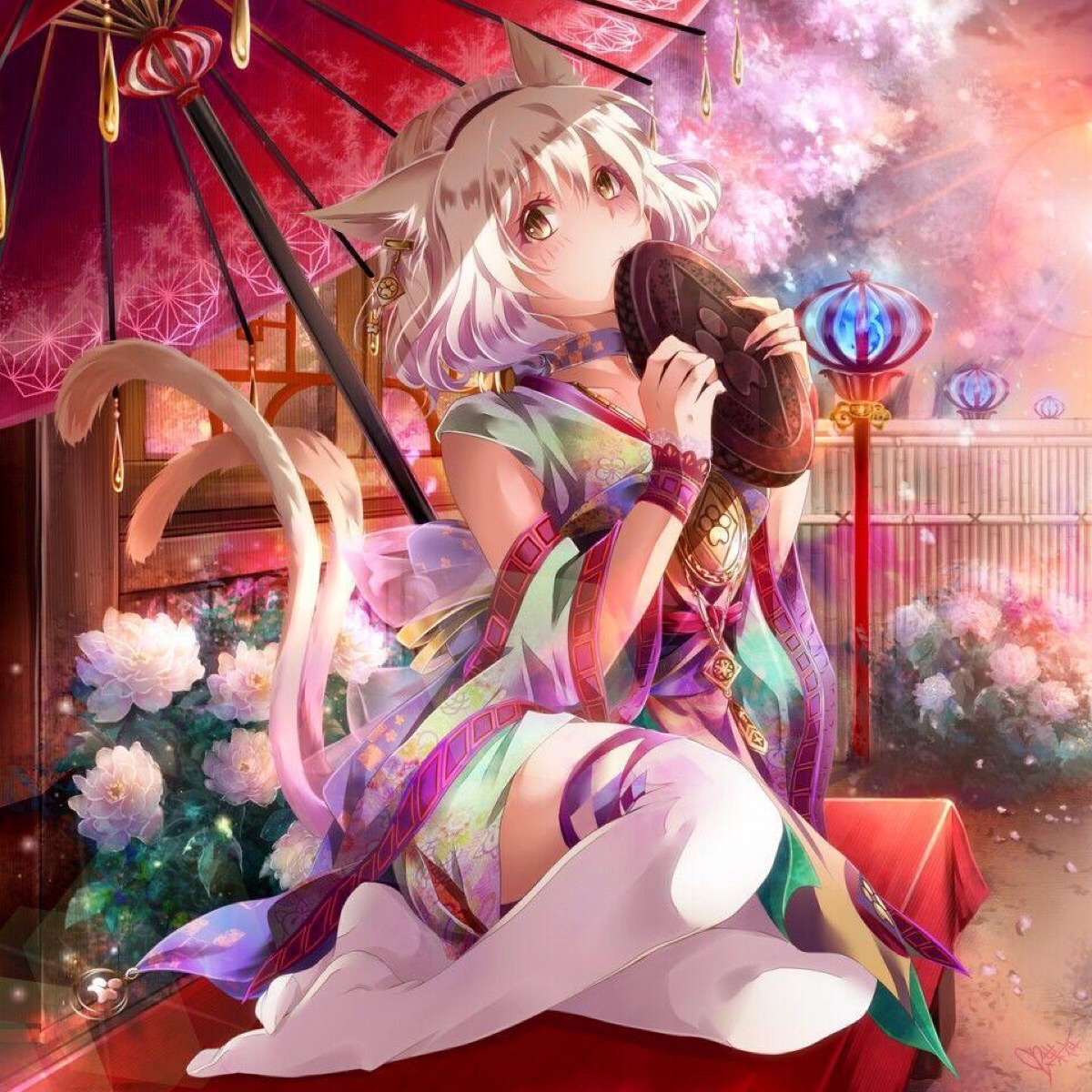 兽耳 萌娘 手绘 美 动漫 意境 插画 头像 壁纸 动漫 唯美 清新 甜美