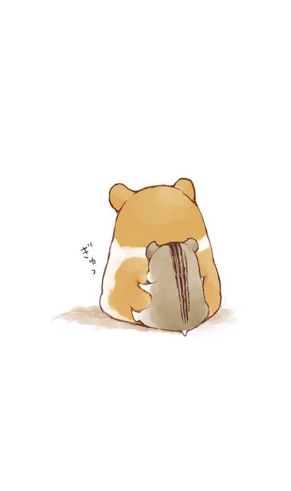 仓鼠 可爱 拥抱 萌萌哒 说说插图