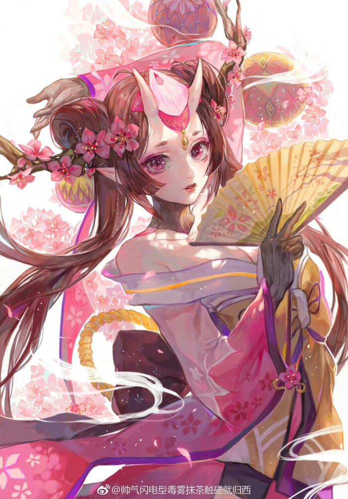 凉糕画师抹茶菓子唯美动漫桃花妖意境