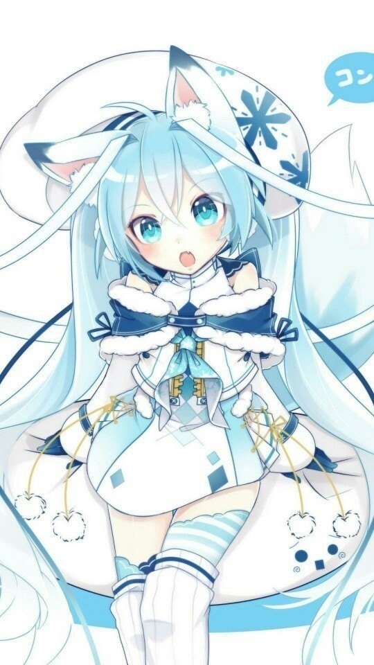 初音 猫耳 可爱 呆萌