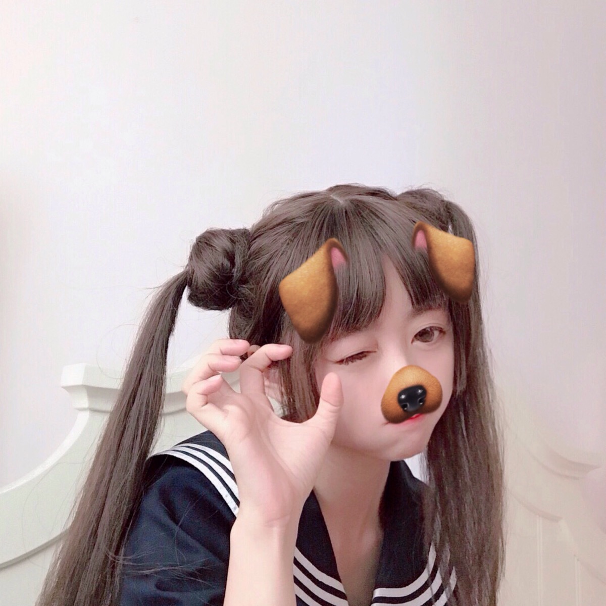 韩系 女生 欧美 半身 唯美 遮脸 镜子照 中式风 安静 可爱 卖萌 个性