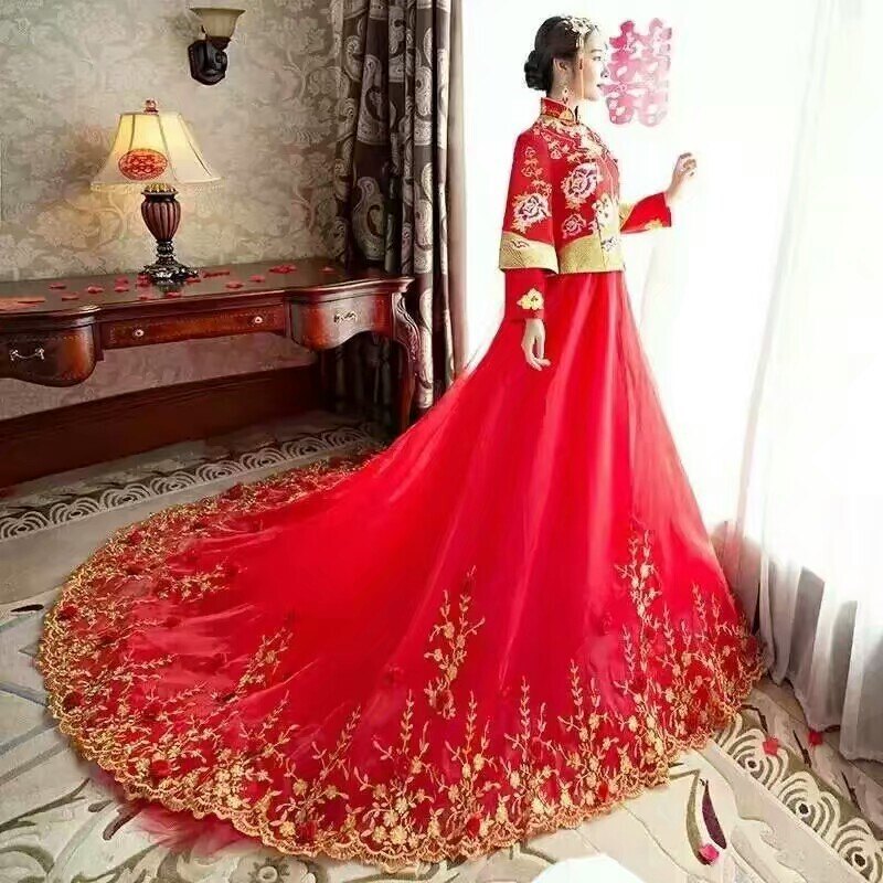 中式婚纱/古风婚纱/红色婚纱/超美婚纱