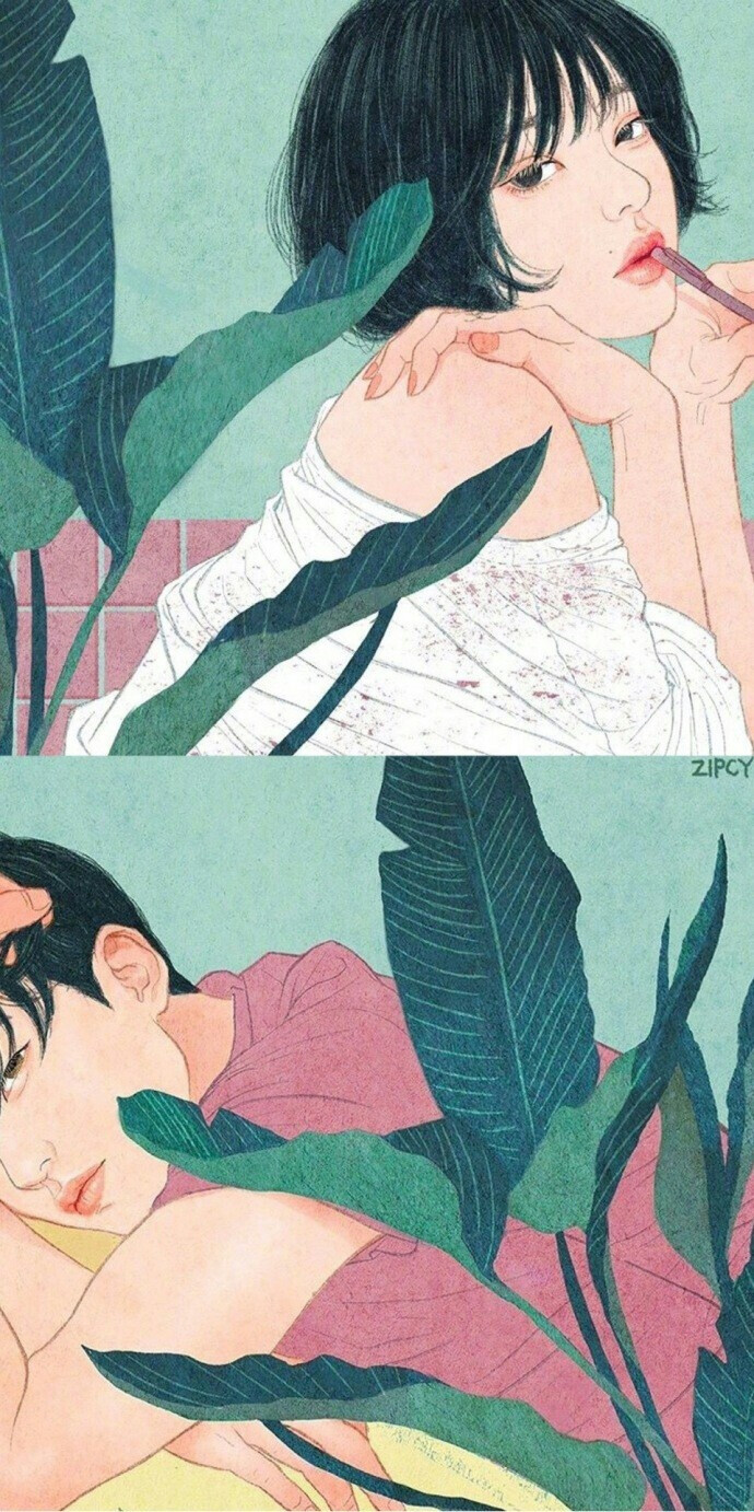 手绘情侣头像