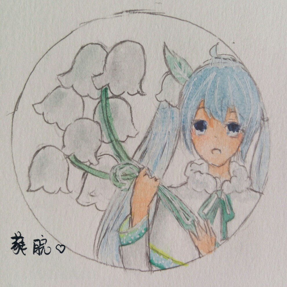 手绘 初音 @蕤皖 有扩列的小可爱吗