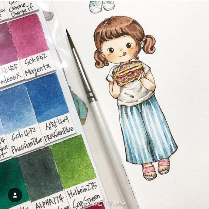 morning 作者| ins:lallayena#马克笔教程##木木画画##手绘是一种信仰