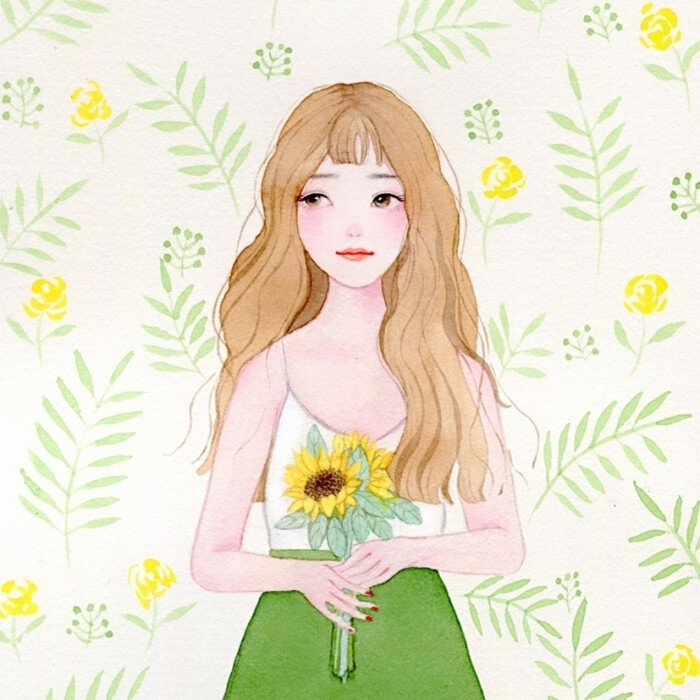 向日葵女孩-堆糖,美好生活研究所