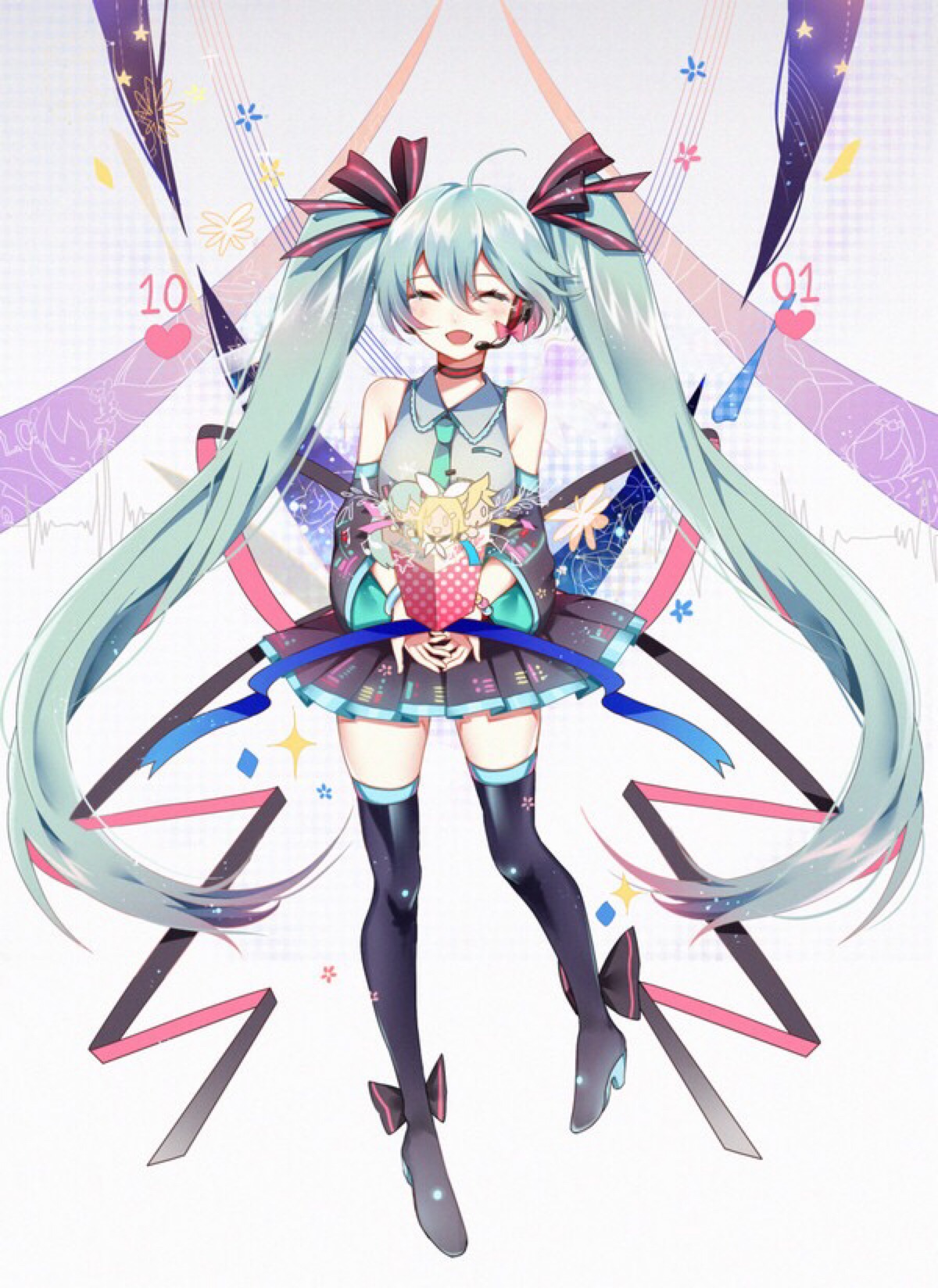 动漫 壁纸 头像 唯美 少女 梦幻 唯美 插画 套图 初音未来十周年贺图