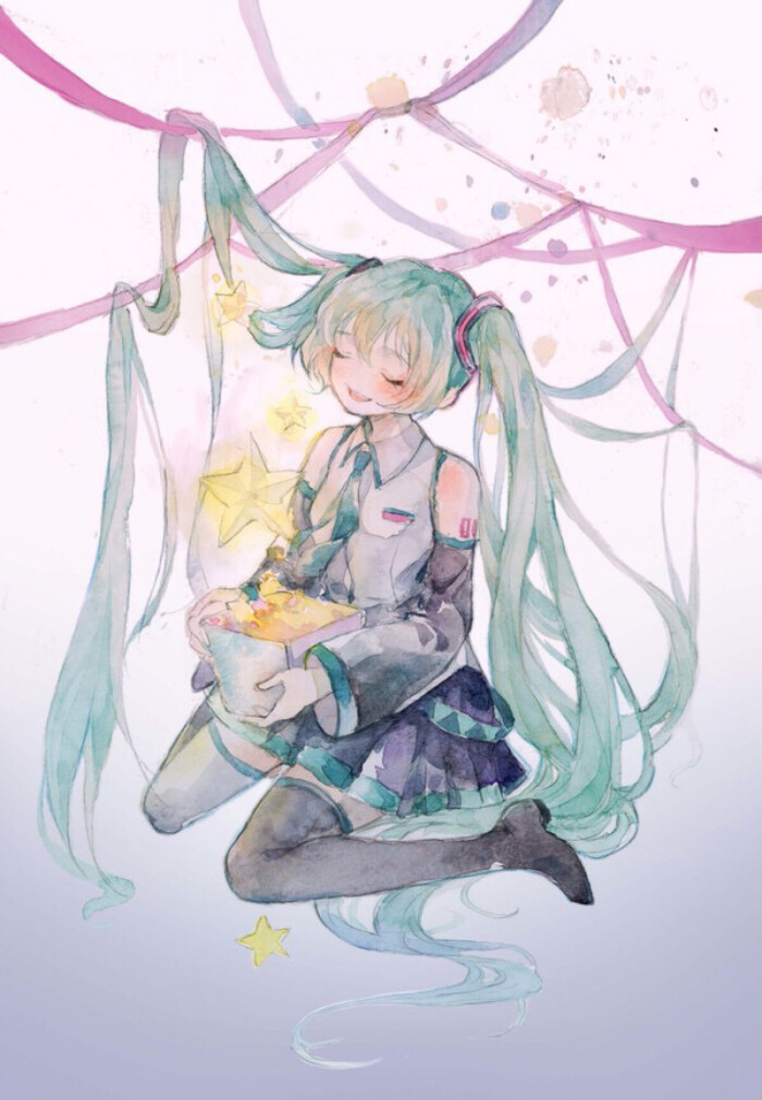 动漫 壁纸 头像 唯美 少女 梦幻 唯美 插画 套图 初音未来十周年贺图