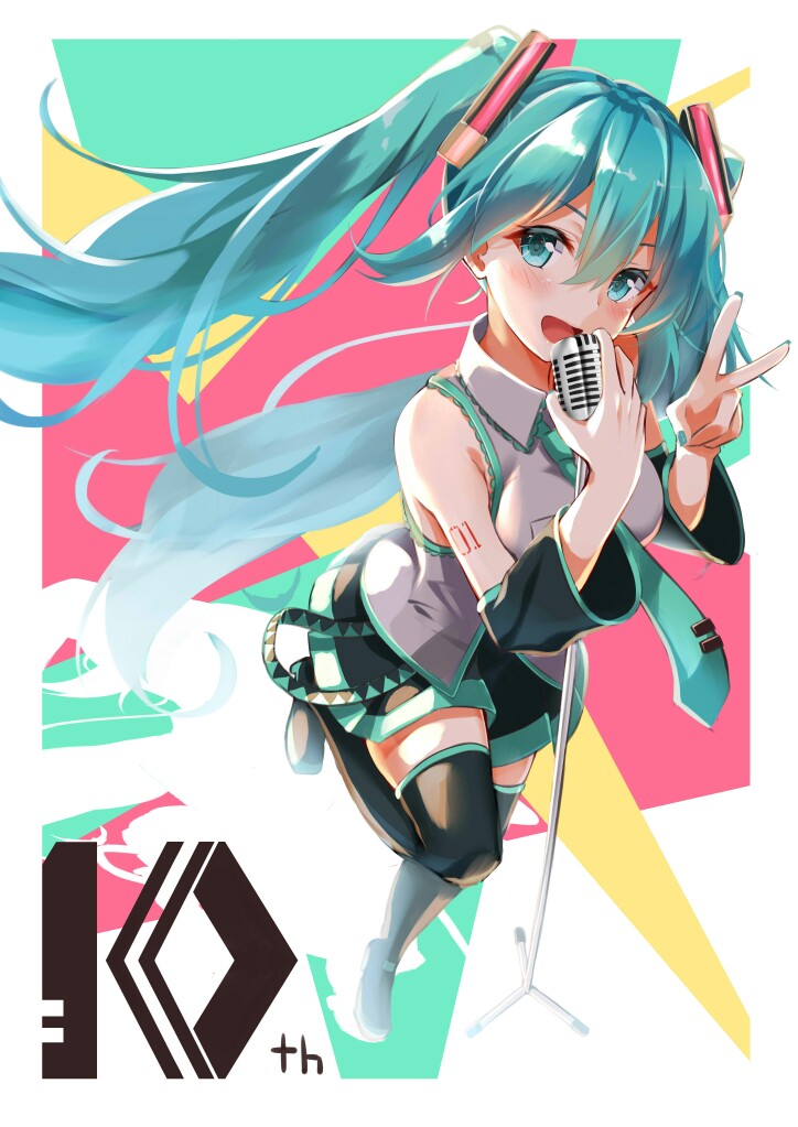 动漫 壁纸 头像 唯美 少女 梦幻 唯美 插画 套图 初音未来十周年贺图