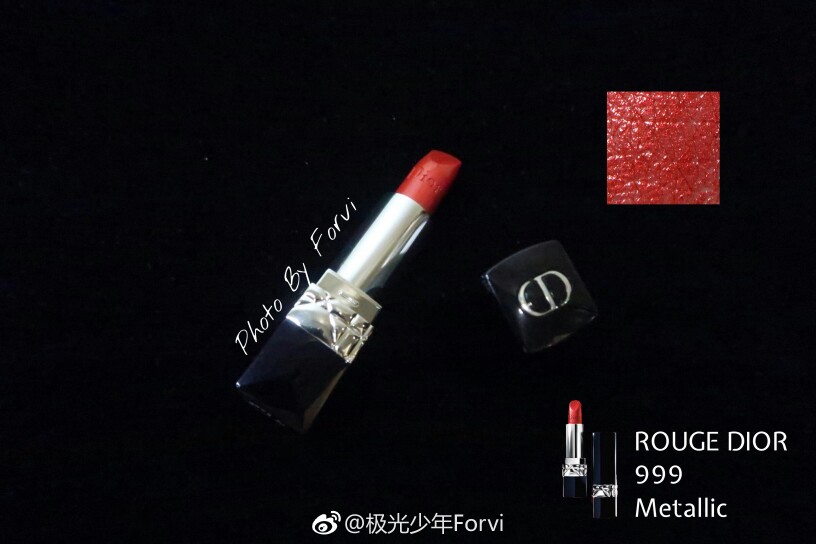 rouge dior 迪奥 金属 999 metallic 试色