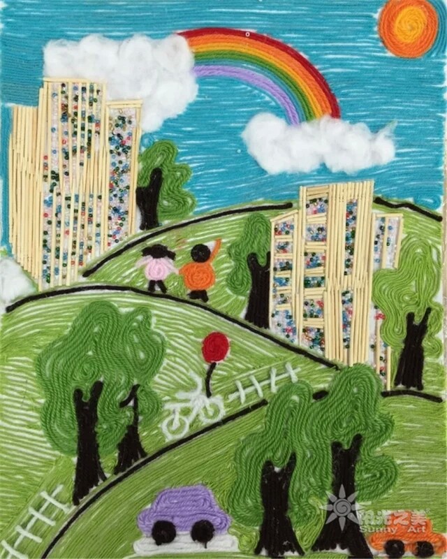 毛线画 