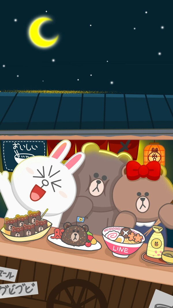 line friends 布朗熊 可妮兔