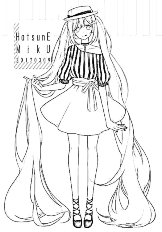 初音未来 自制线稿