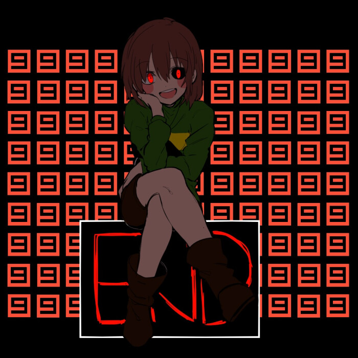 p站 二次元 插画 少女 游戏 undertale chara