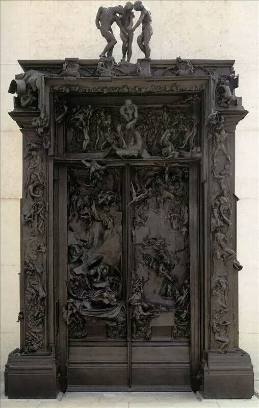 《地狱之门》 1880—1917 青铜雕塑 635×400×85cm