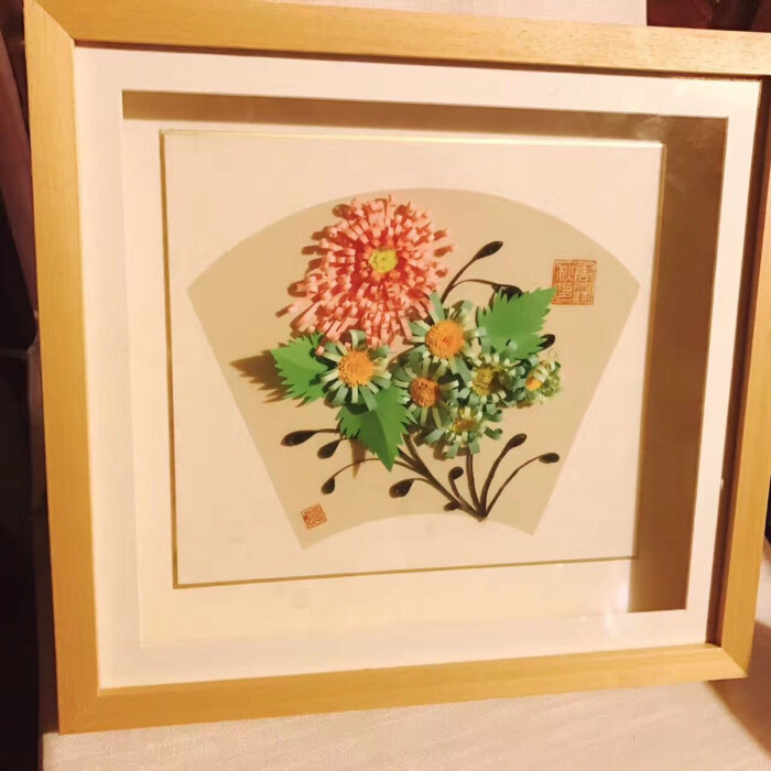 衍纸画菊花