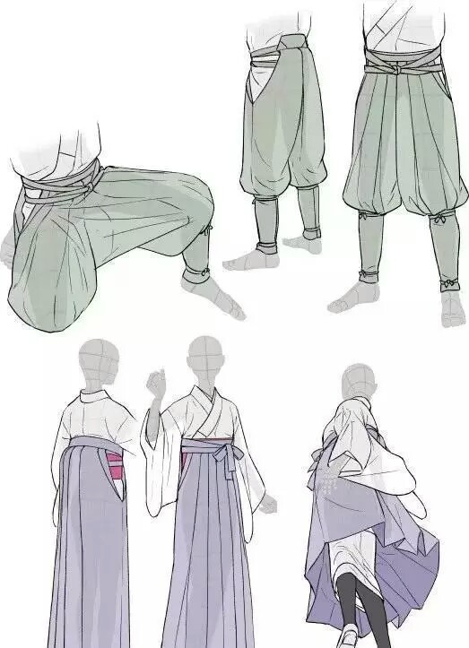 和服绘画素材(百度)