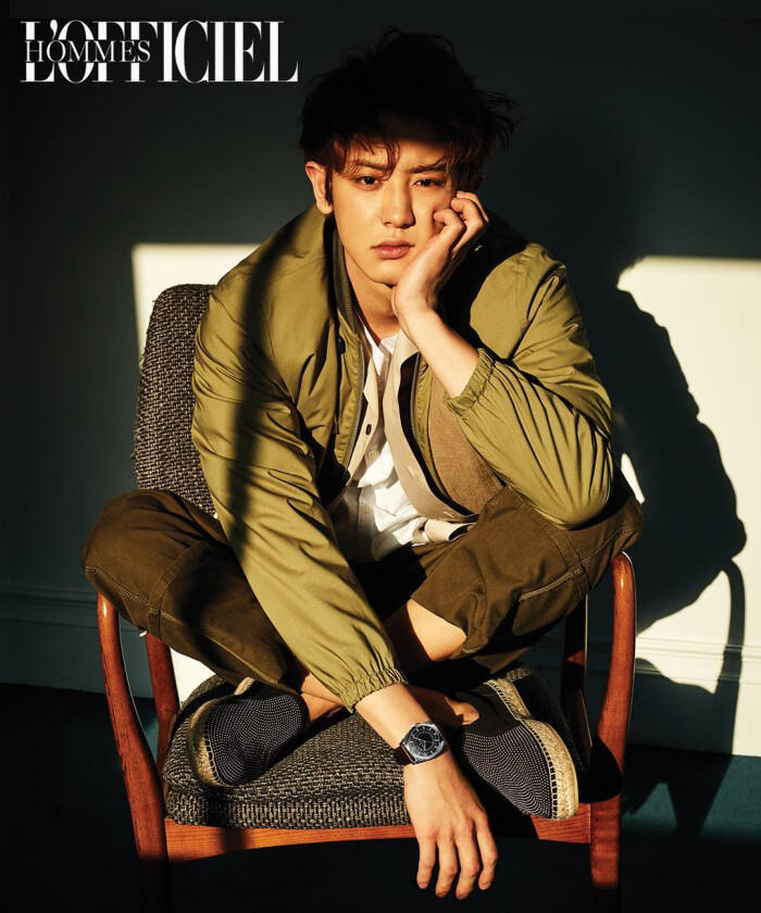 exo 朴灿烈 l'officiel hommes 杂志官方图