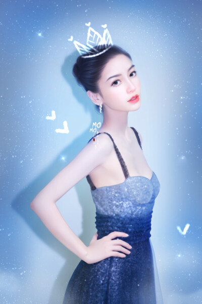 angelababy 杨颖 照片转手绘 头像 momo手绘工作室