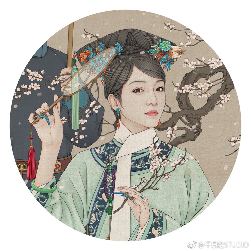 手绘古风男子·周迅画师:千景绘(《如懿传》为抄袭作品,抵制抄袭,你我