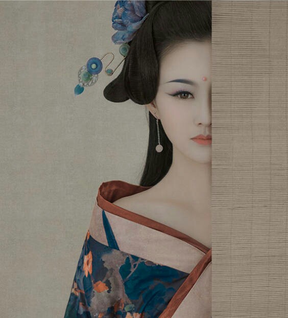汉服,古风女头,摄影,写真,绾青丝,羽婳