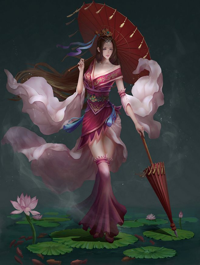 荷花公主-sun单曲循环_中国风女角色,.