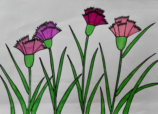 儿童画素材花朵