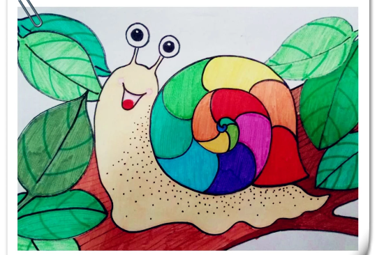 儿童画素材蜗牛