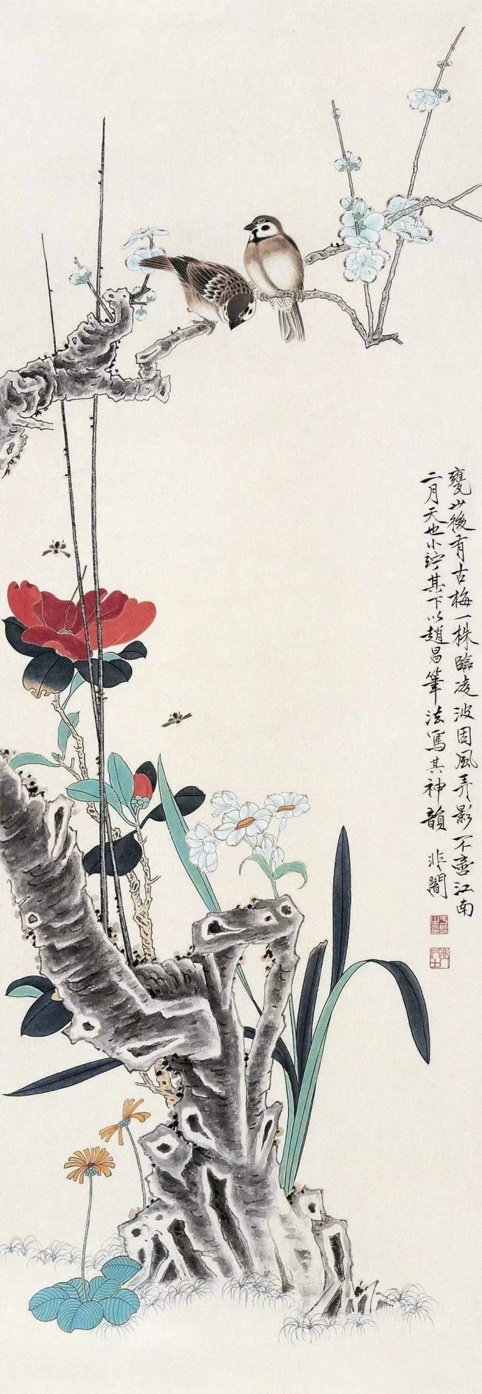 于非暗曾说"花鸟画要画得朝气蓬勃,使人看后如身临其境,消除掉一天的