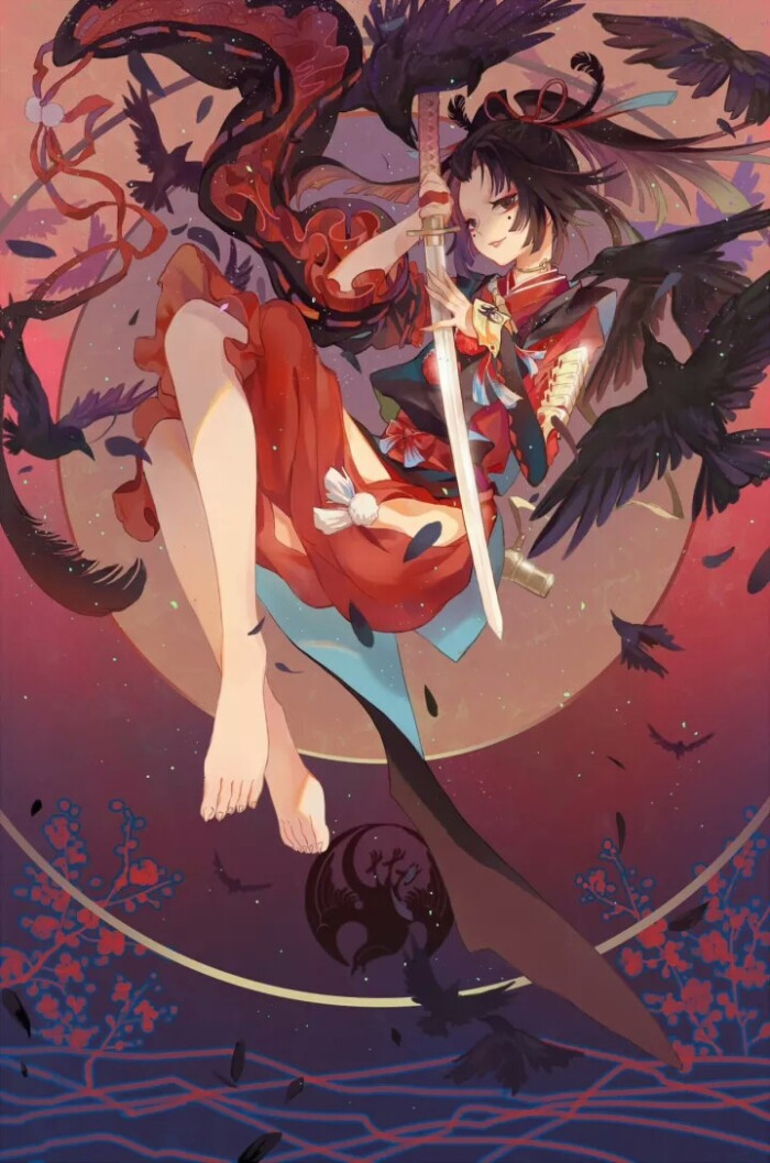 日漫 壁纸 少女 和风 暗黑 作者大大criin