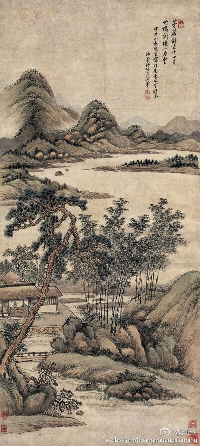 艺术 插画 中国画 山水画 古风