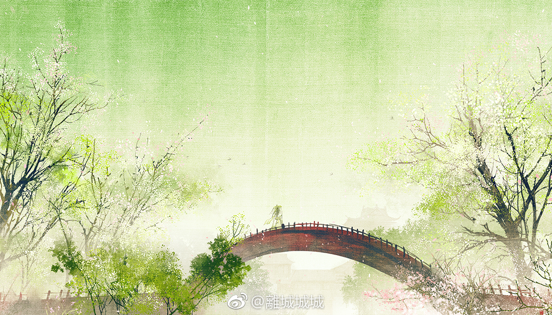 古风插画 cr logo 春夏秋冬